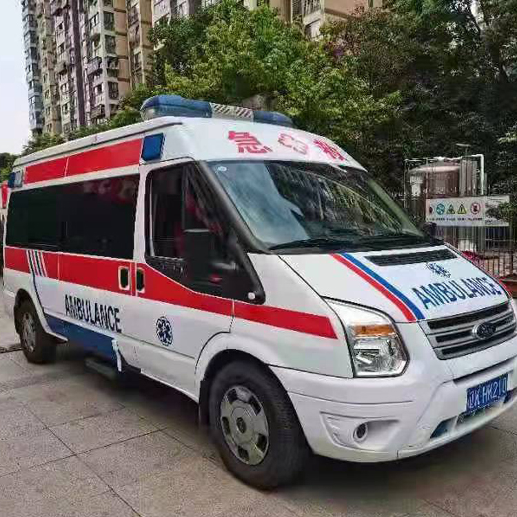 富县长途救护车护送病人返乡